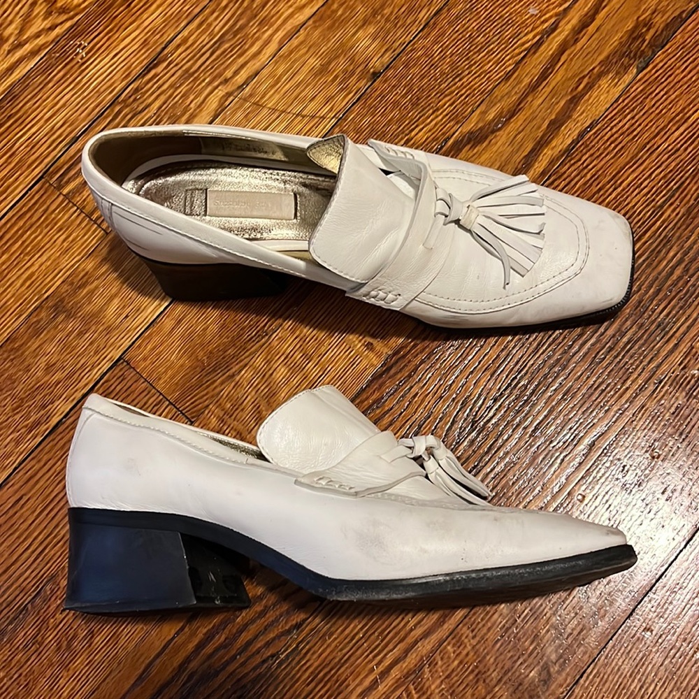 Suzanne Rae White Leather Loafers